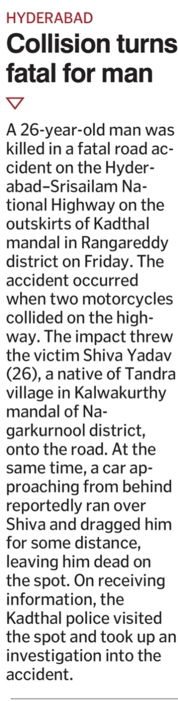 Road Accident – Collision Turns Fatal