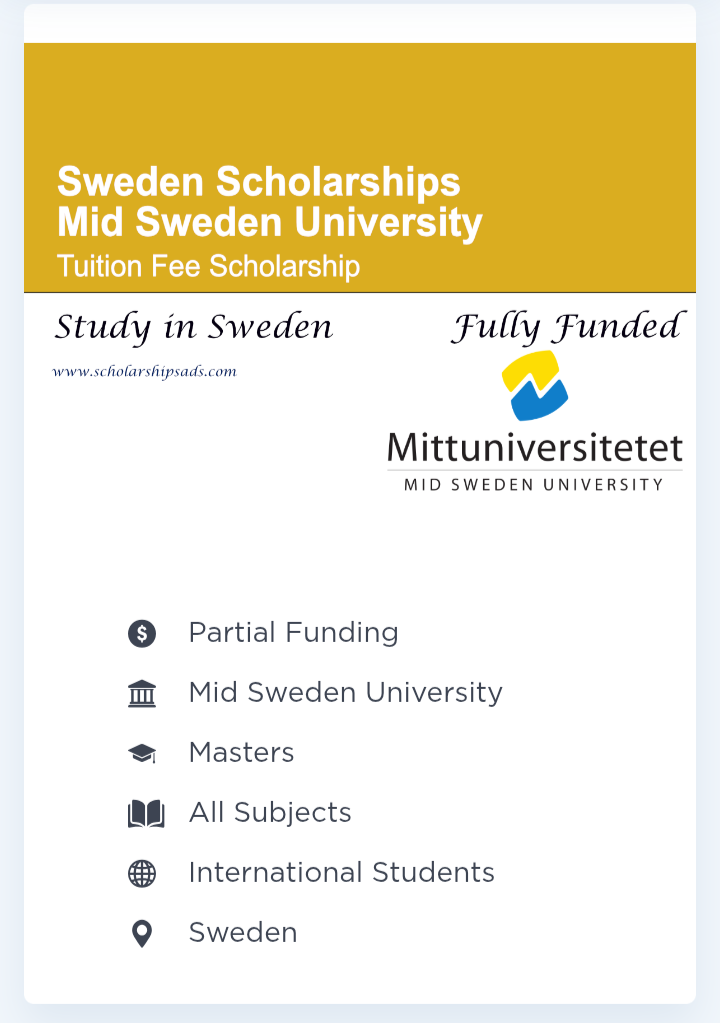Scholarship for Bachelor’s & Master’s programs in sweden