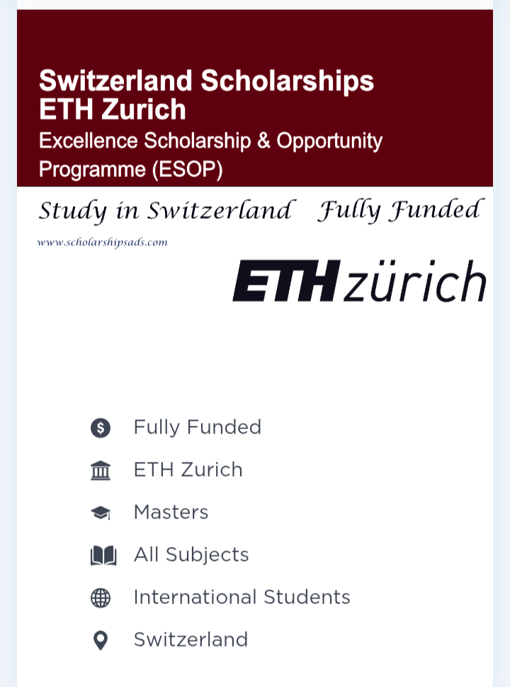 scholarship offer from Switzerland