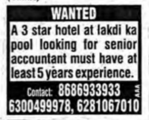 Senior Accountant Required in Lakdi Ka Pool