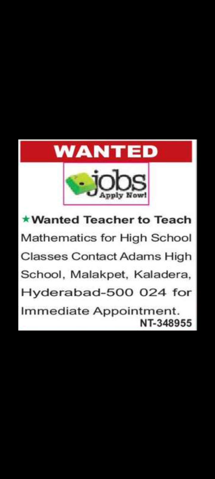 Teaching Opportunity