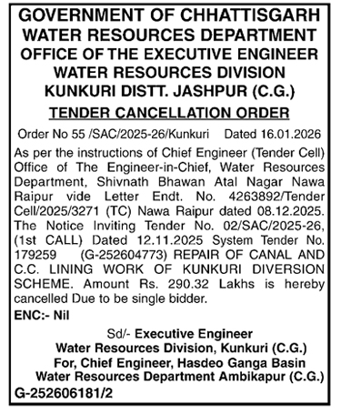 Tender Cancellation