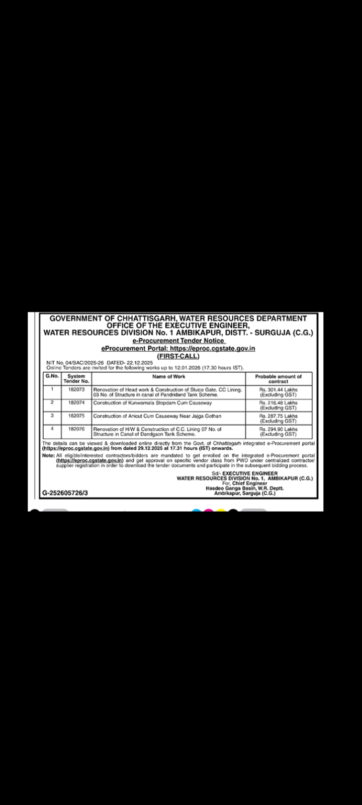 Tender Notice