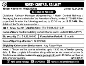Tender notice