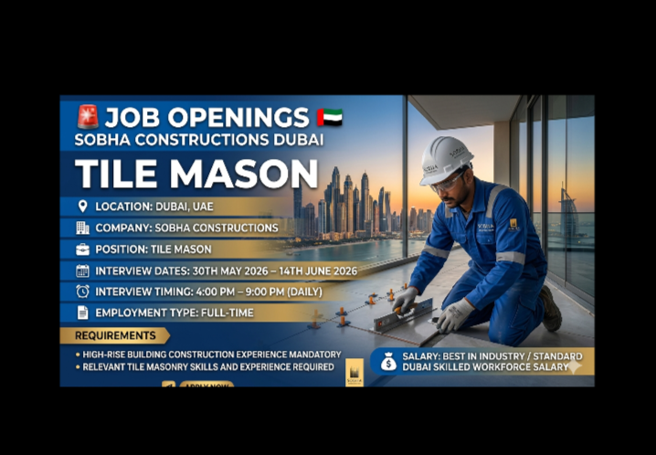 TILE MASON JOB OPENINGS 🇦🇪