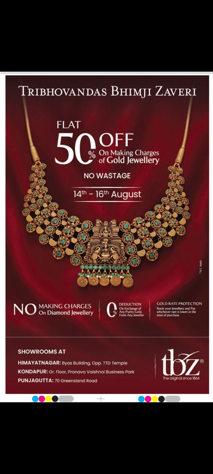 Tribhovandas Bhimji Zaveri (TBZ) – Independence Day Offer