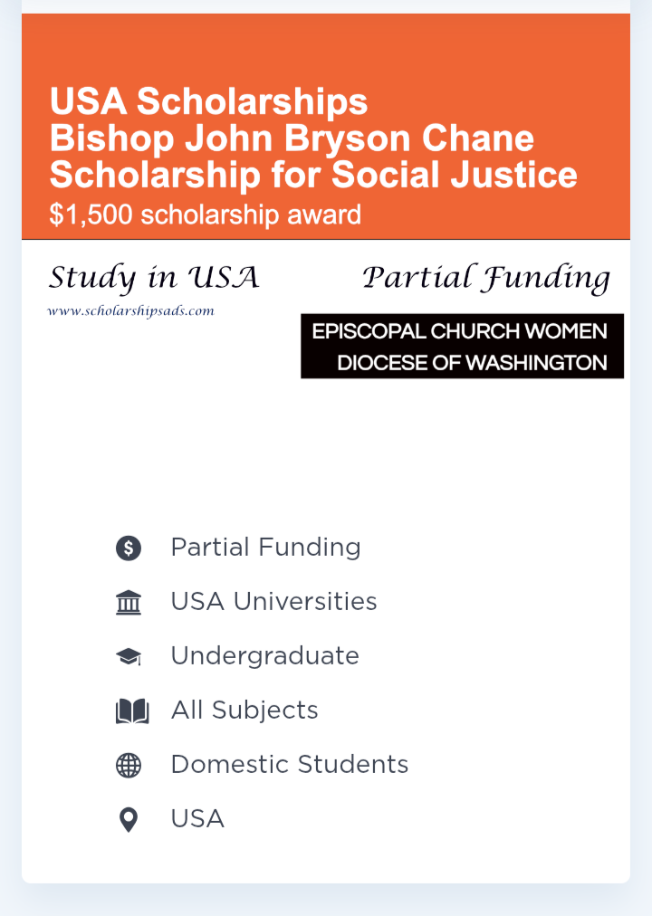undergraduates scholarship alert for USA