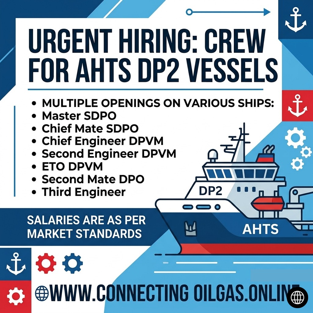 URGENT AHTS DP2 VESSEL JOB OPENINGS globally