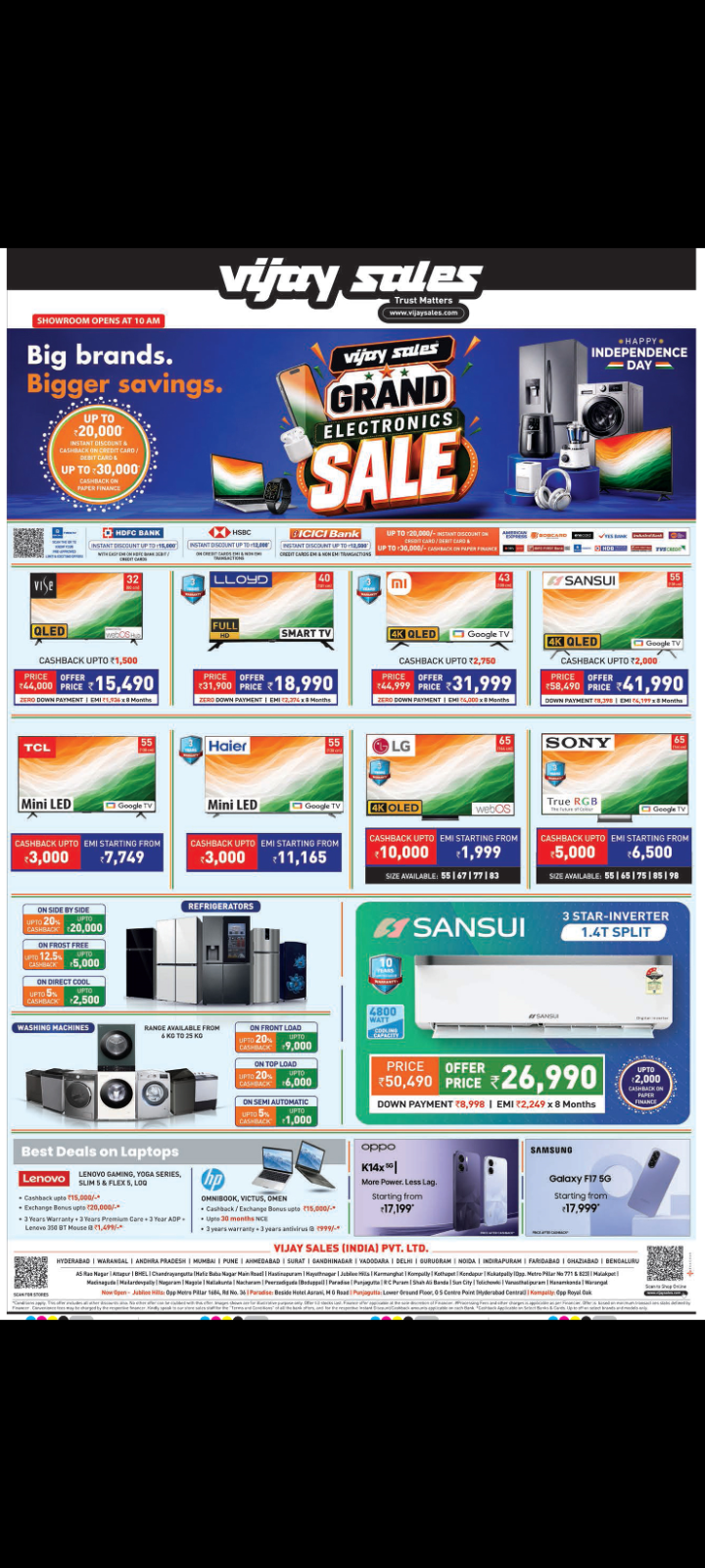 Vijay Sales – Grand Electronics Sale!!!