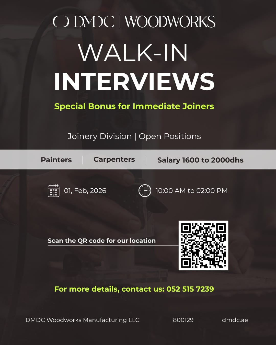 walk in interview Dubai