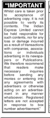 Advertisement Disclaimer