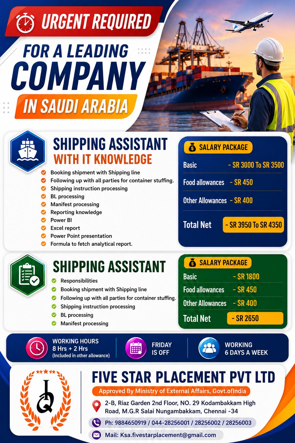 HIRING ALERTT!!!!! for Saudi Arabia
