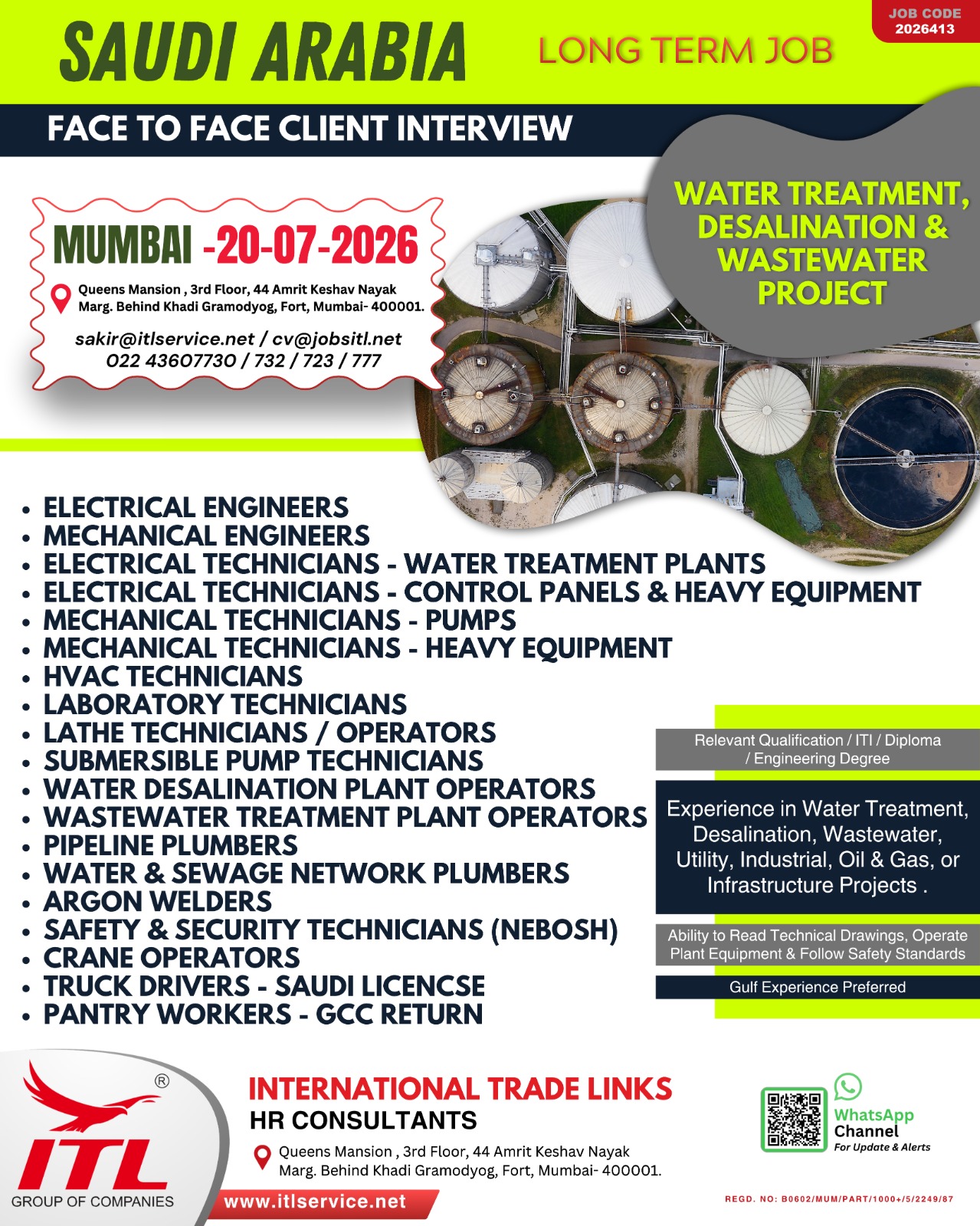 HIRING FOR LONG TERM JOB - SAUDI ARABIA