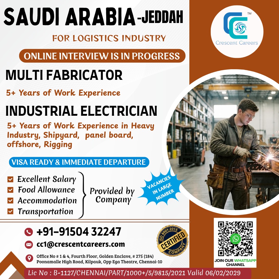 HIRING FOR SAUDI ARABIA