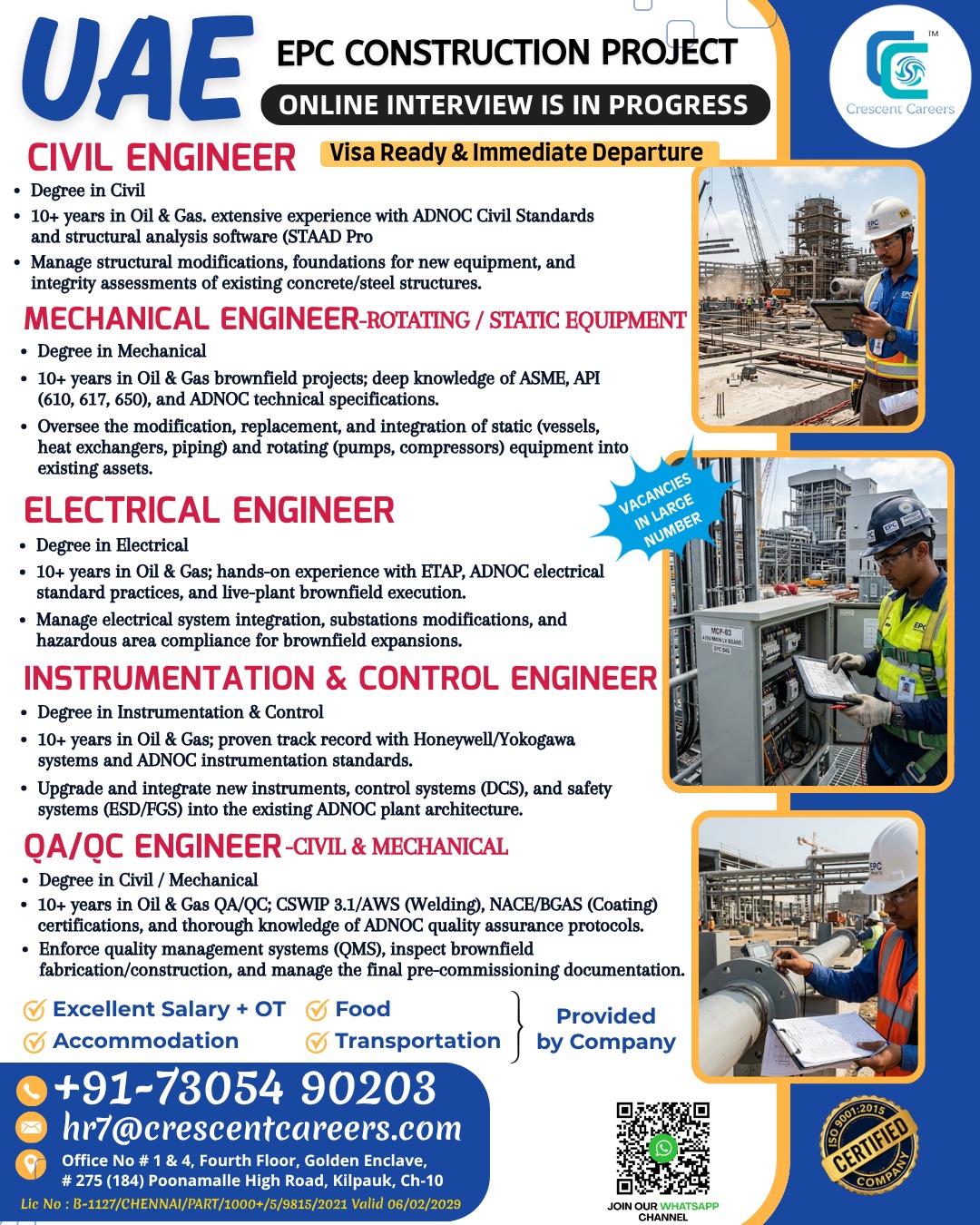 HIRING FOR UAE CONSTRUCTION PROJECT