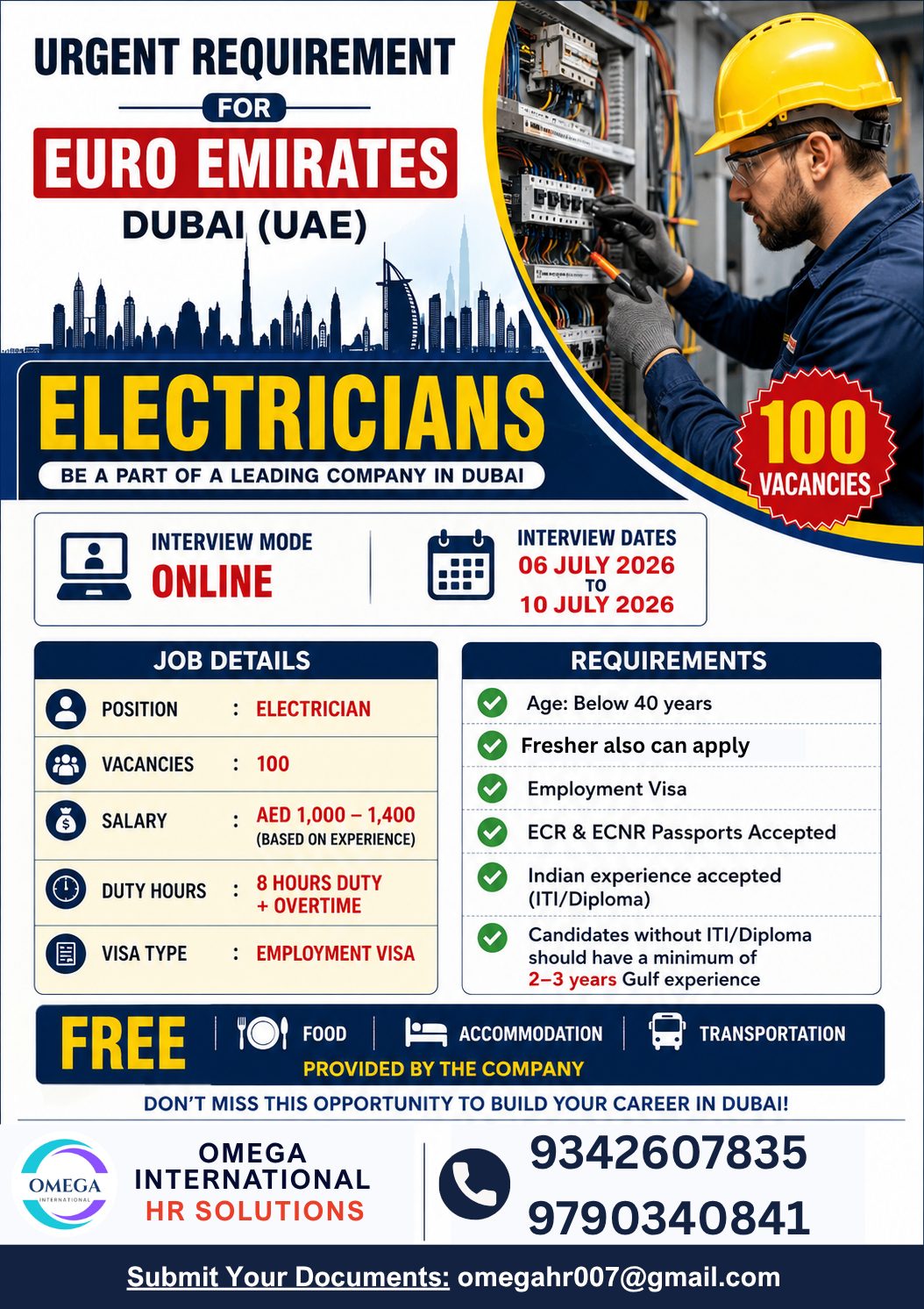 JOB OPPORTUNITY- DUBAI