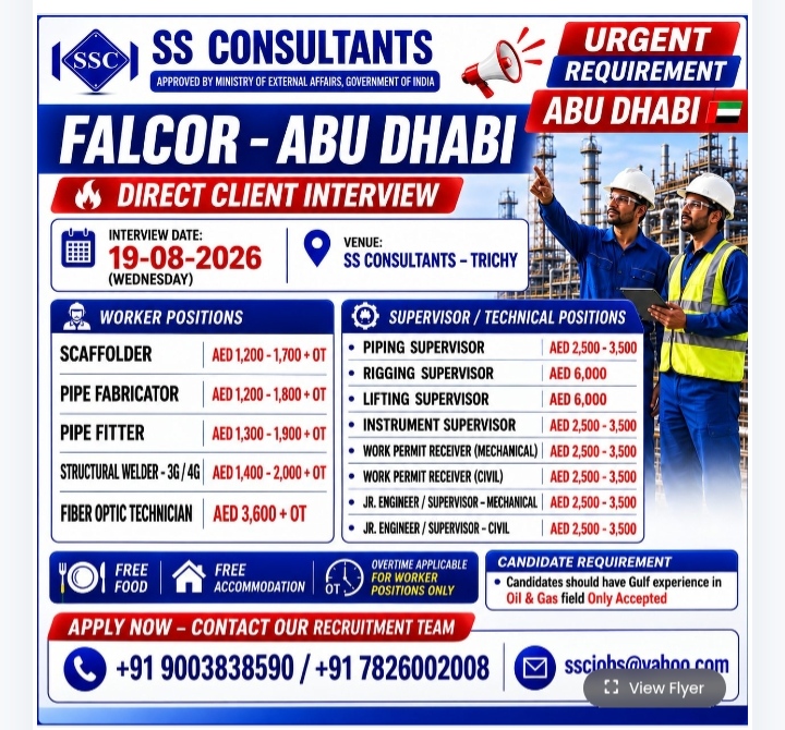 Job Recruitment for Falcor - Abu Dhabi