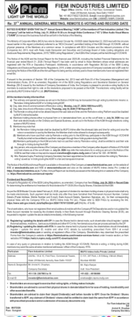NOTICE OF 36 ANNUAL GENERAL MEETING