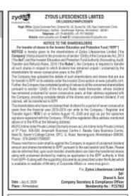 NOTICE TO SHAREHOLDERS