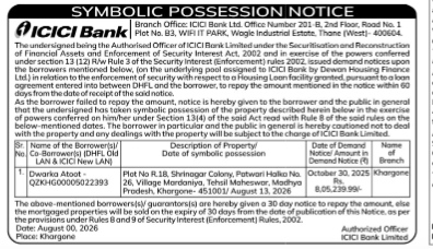 SARFAESI Act Possession Notice (Dwarka Atoot)