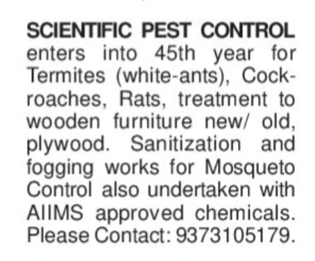 Scientific Pest Control Services