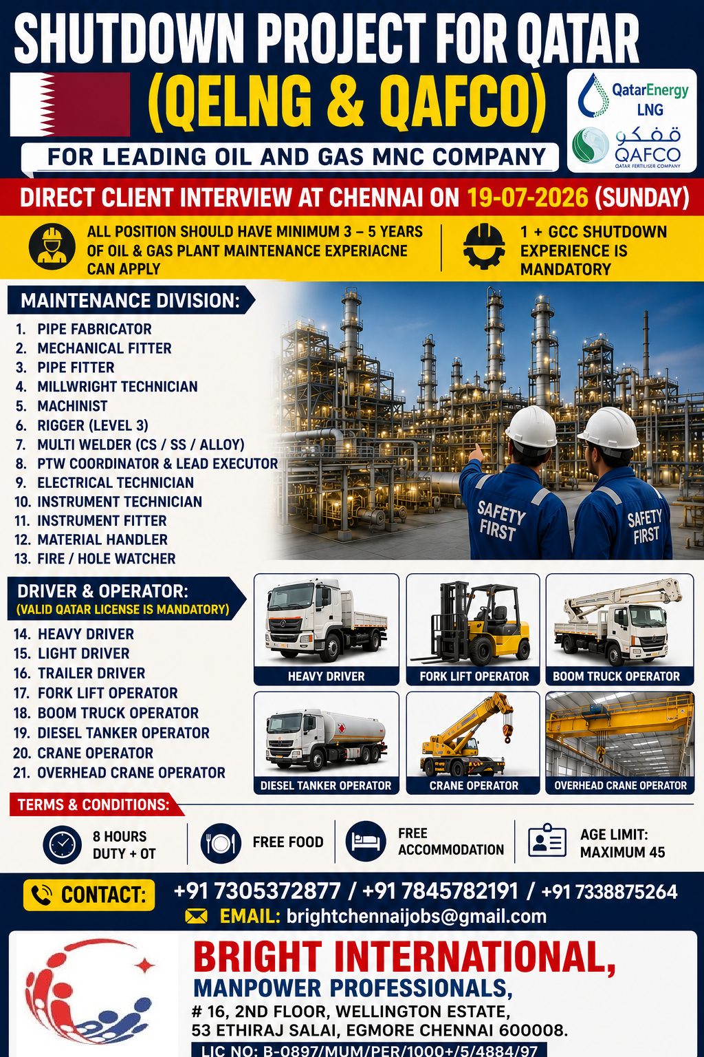SHUTDOWN PROJECT FOR QATAR