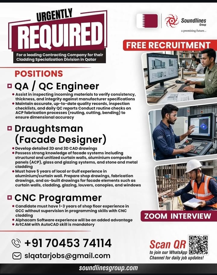 Urgent Job Openings: Cladding Specialists Required in Qatar (Free Recruitment)