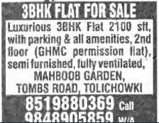 3 BHK FLAT FOR SALE