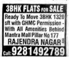 3 BHK Flats for sale