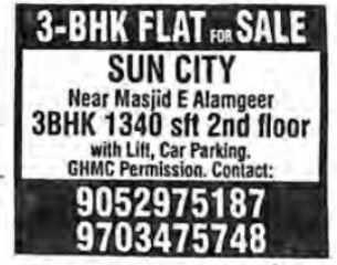 3 BHK FLATS FOR SALE