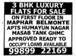 3 BHK LUXURY FLATS FOR SALE