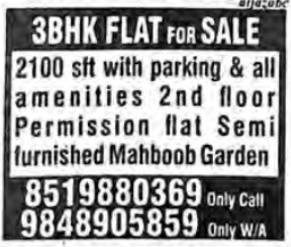 3BHK FLAT FOR SALE
