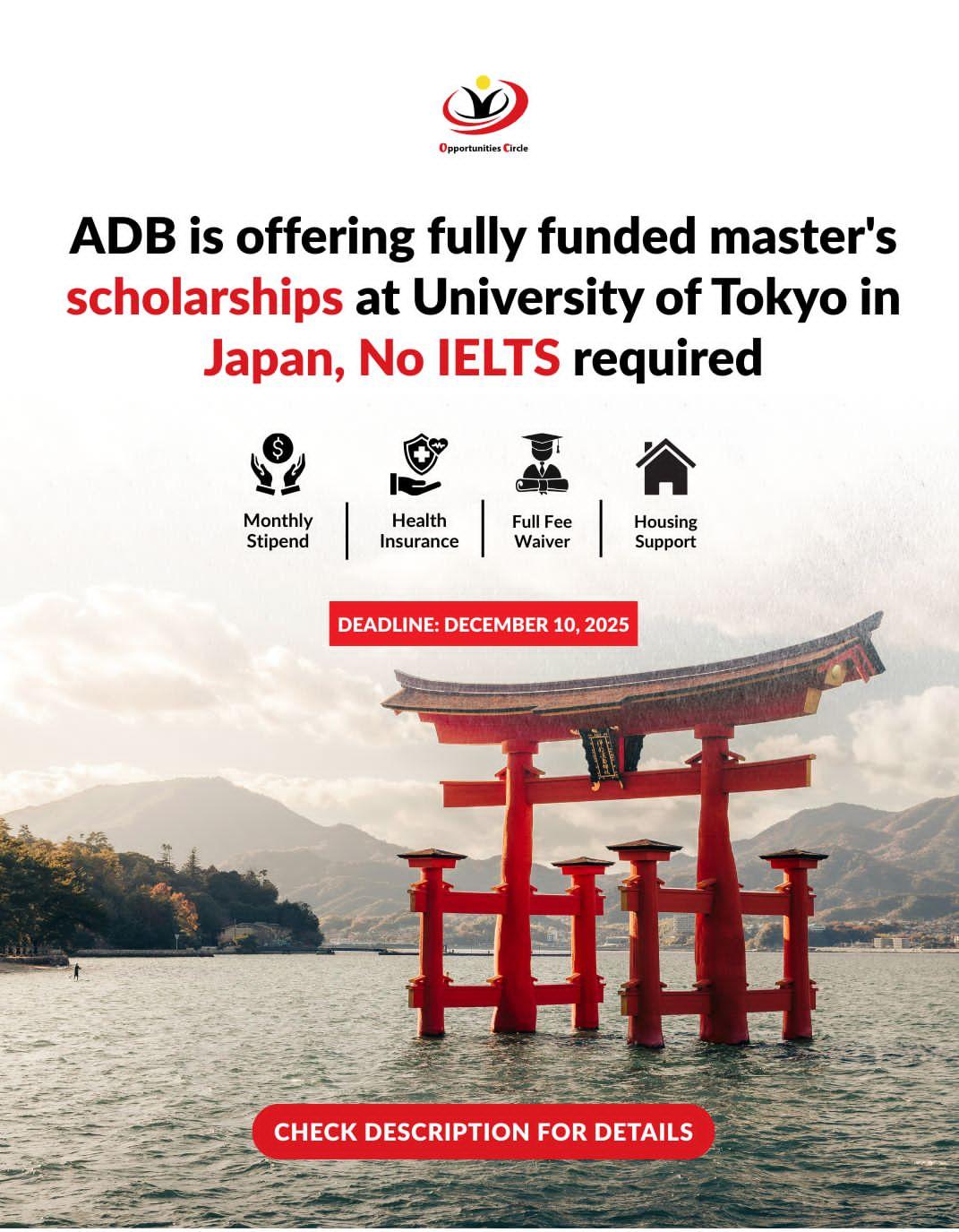ADB IS OFFERING SCHOLARSHIPS.