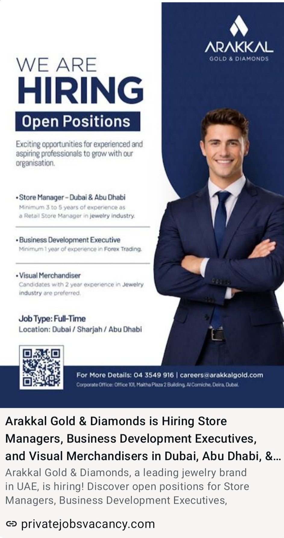 ARAKKAL GOLD AND DIAMONDS IS RECRUITING