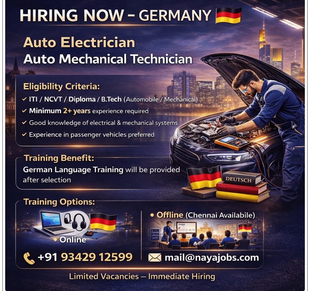 AUTOMOTIVE TECHNICIAN REQUIREMENT AT GERMANY