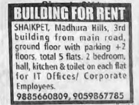 BUILDING FOR RENT