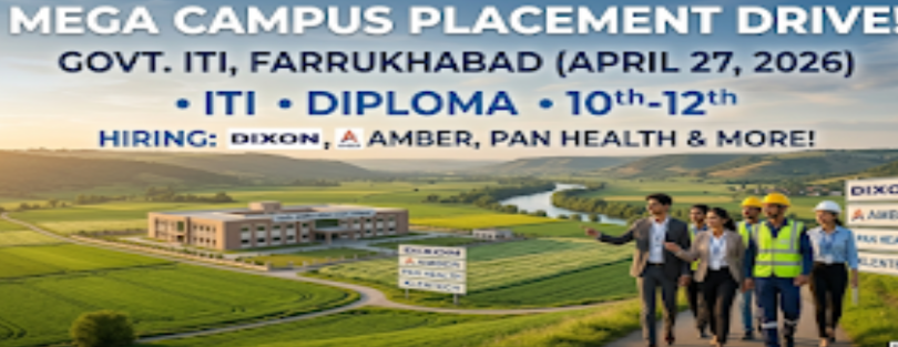 Campus Placement Drive at Govt ITI Farrukhabad April 2026 ITI & Diploma Jobs