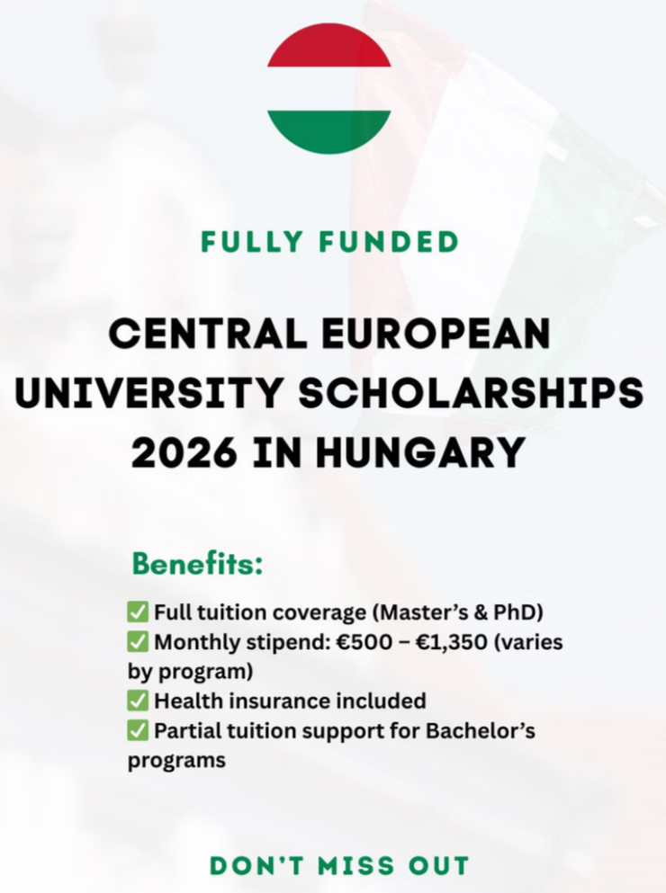 Central European University (CEU) Scholarships 2026 | Hungary