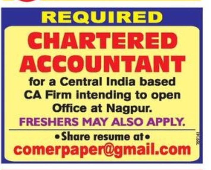 CHATTERED ACCOUNTANT RECRUITMENT