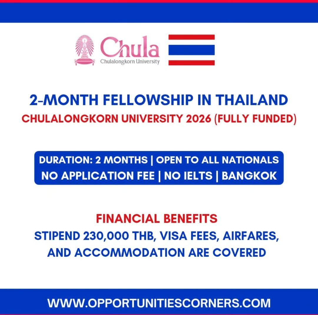 CHULA GLOBAL VISITING FELLOWSHIP 2026