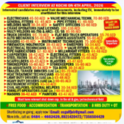 Client Interview at Kochi for Descon Engineering LLC, Abu Dhabi –