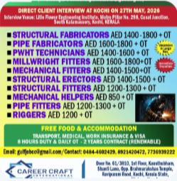 Client Interview at Kochi on 27th May, 2026 for NBTC, Abu Dhabi