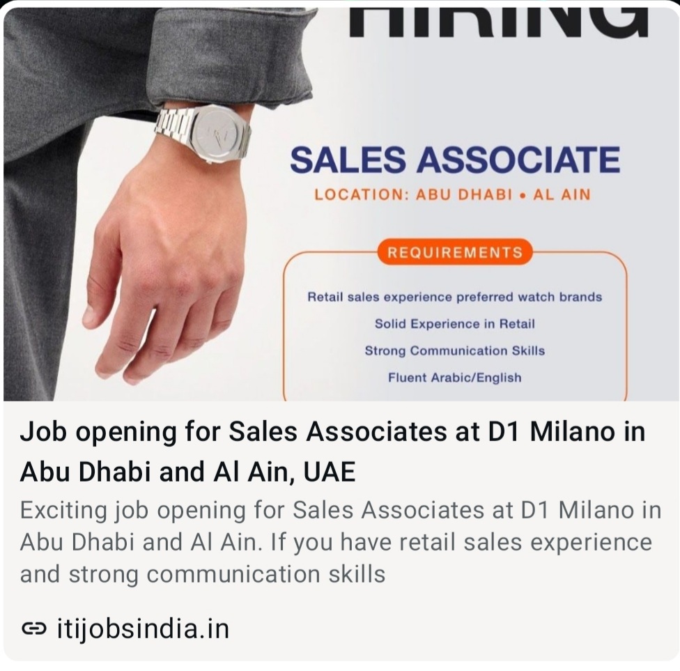 D1 MILANO AND AL -AIN IS RECRUITING AT UAE