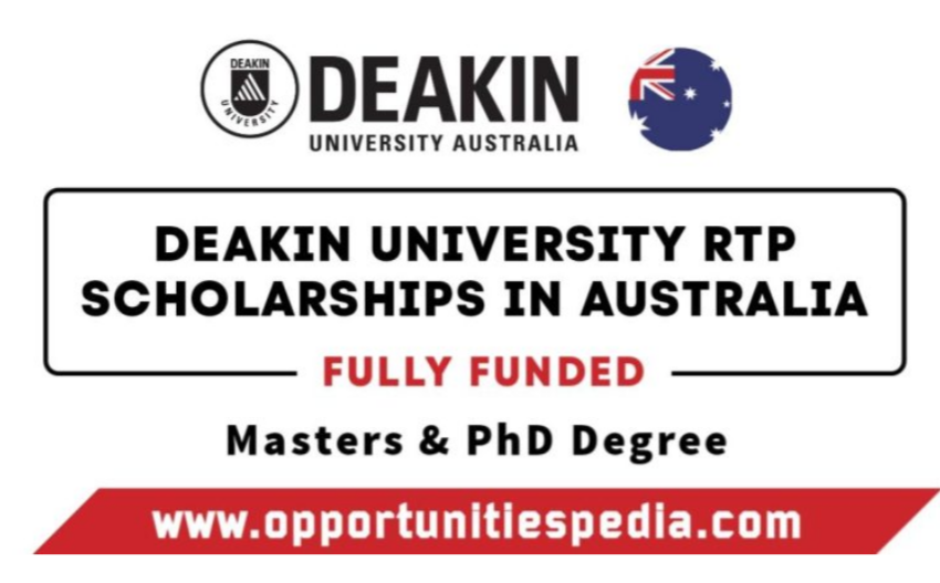 Deakin University RTP Scholarships 2026 in Australia (Fully Funded)