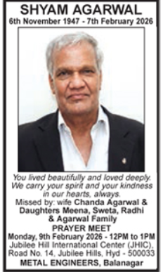 DEATH OF SHYAM AGARWAL