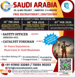 DIRECT CLIENT’S FINAL INTERVIEW ON 05 & 06th @VIZAG, 07th @CHENNAI