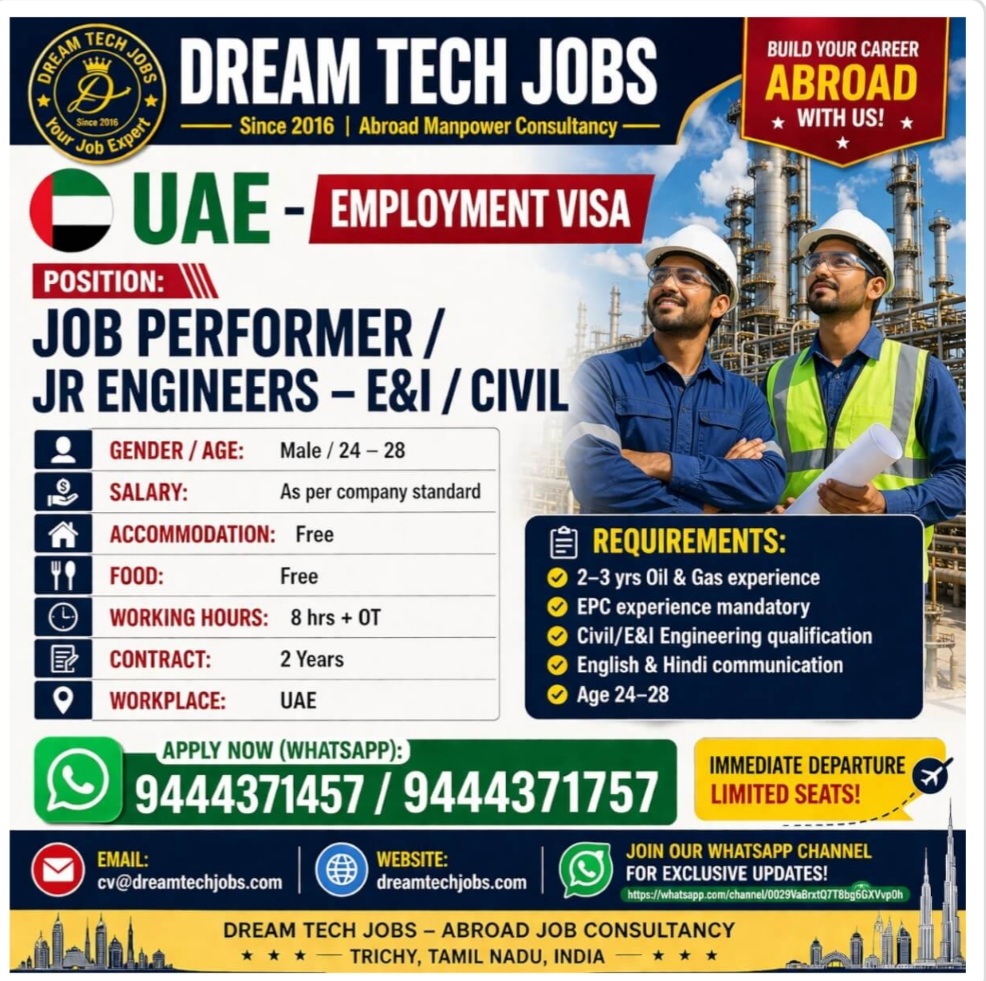 DREAM TECH JOBS IS HIRING FOR UAE