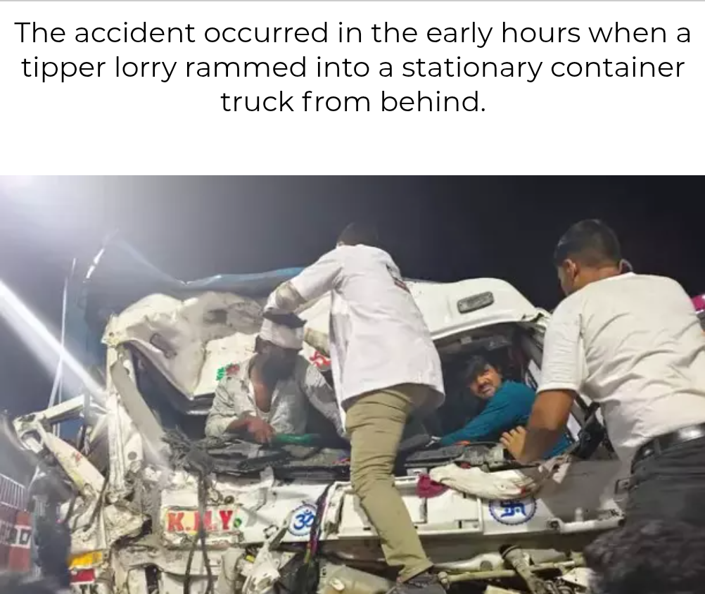 Driver Rescued After Hour-Long Effort in Hayathnagar Accident
