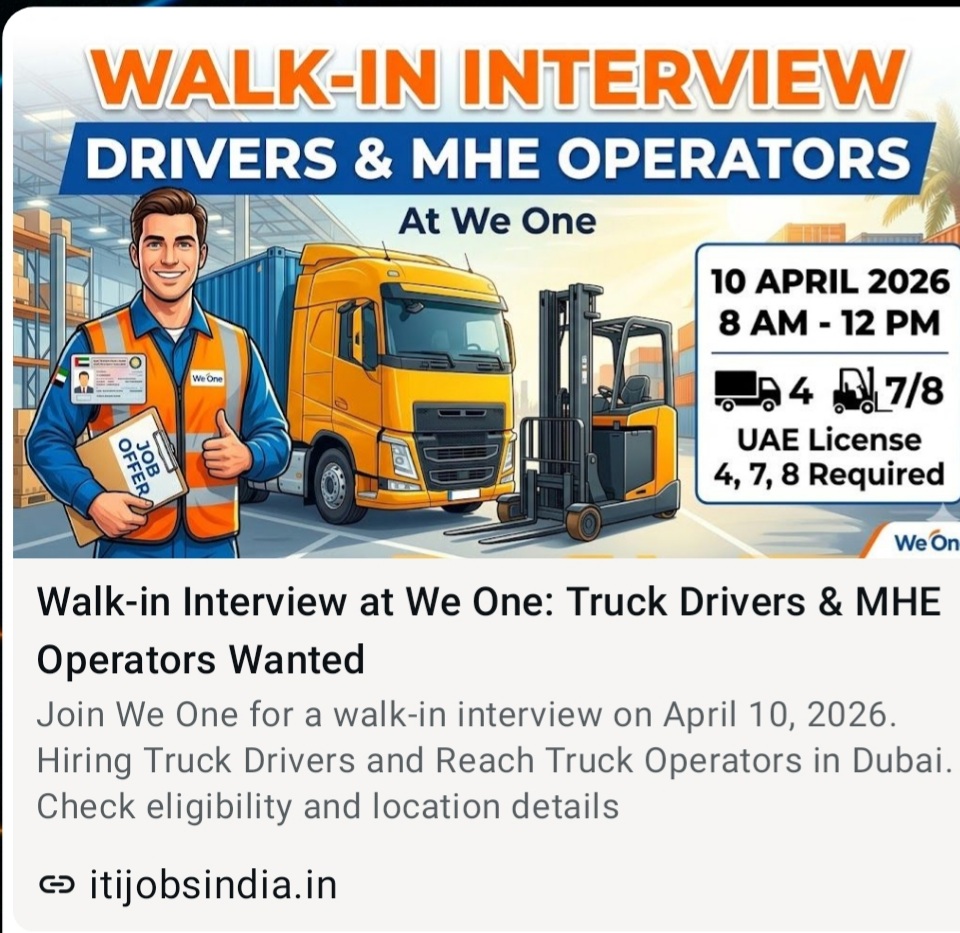 DRIVERS AND MHE OPERATOR AT WE ONE