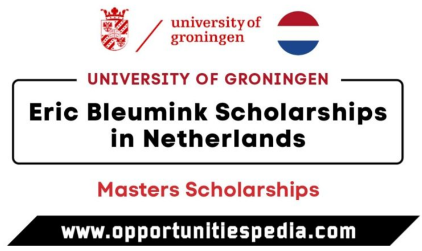 Eric Bleumink Scholarships 2027 in Netherlands (Fully Funded)